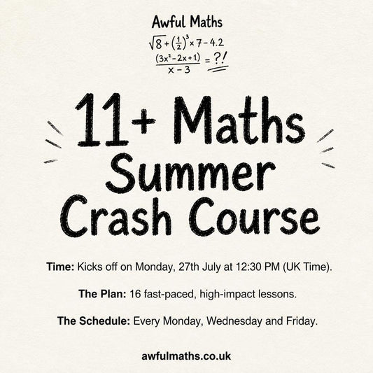 11+ Maths Summer Crash Course