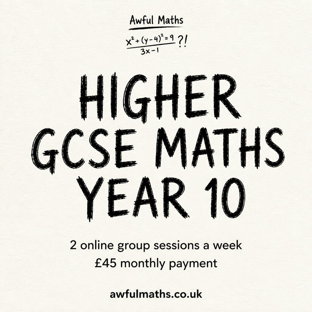 Higher Level GCSE Maths Year 10